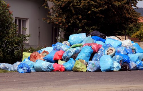 Recycling center handling construction waste