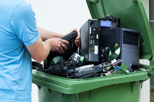 Recycling center in North London