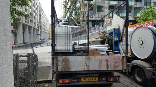 Variety of rubbish items ready for clearance in North London